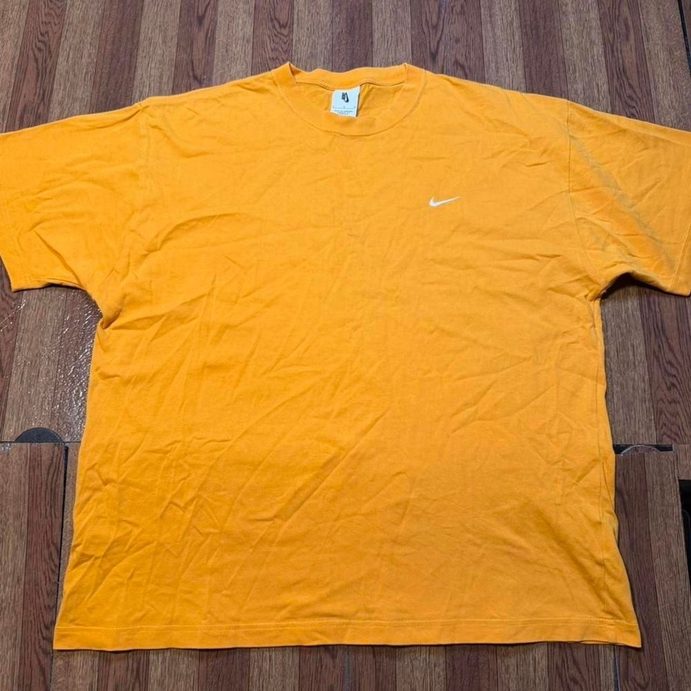 Nike Orange Essential Swoosh Retro Sportswear Shirt Large